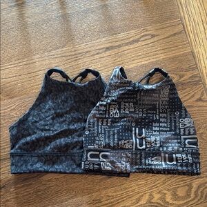 Lululemon Black and Dark Patterned Sports Bras